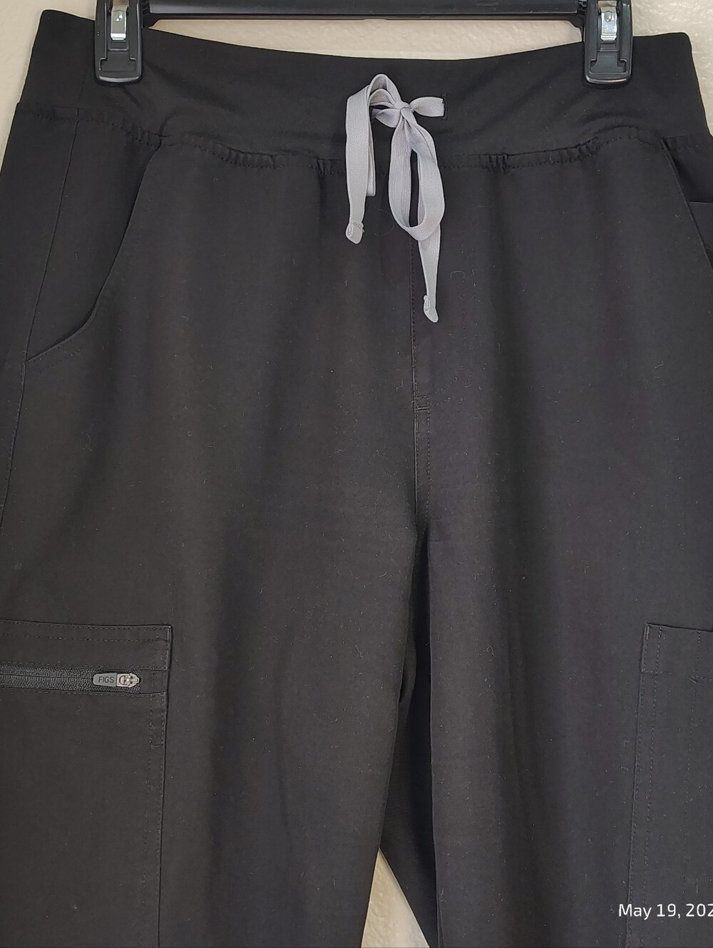 FIGS High Waisted Yola Black Scrub Pants Women MEDIUM TALL Technical Medical - Picture 3 of 4